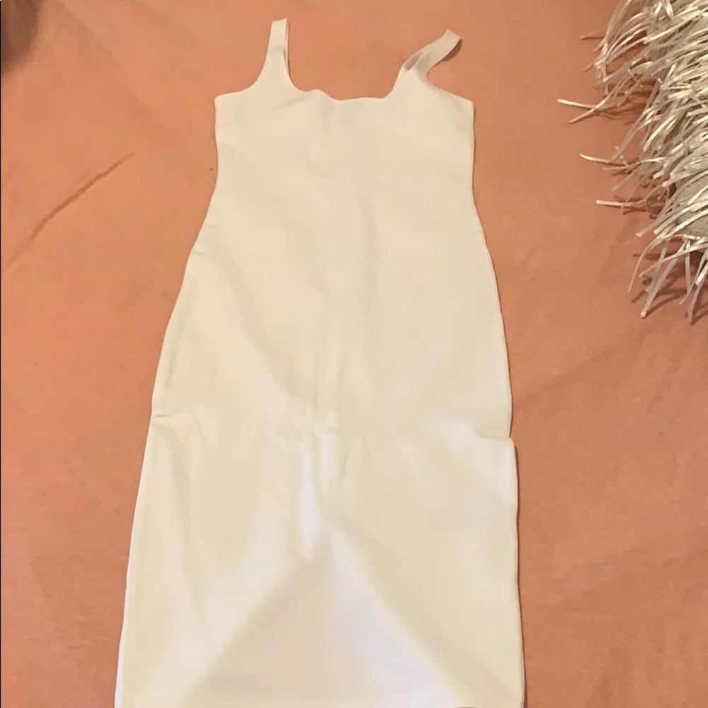 White knee length summer dress
